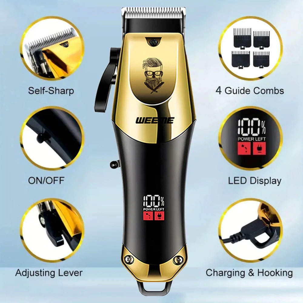 T9 Vintage Men's Electric Hair Clipper Beard Trimmer Kit