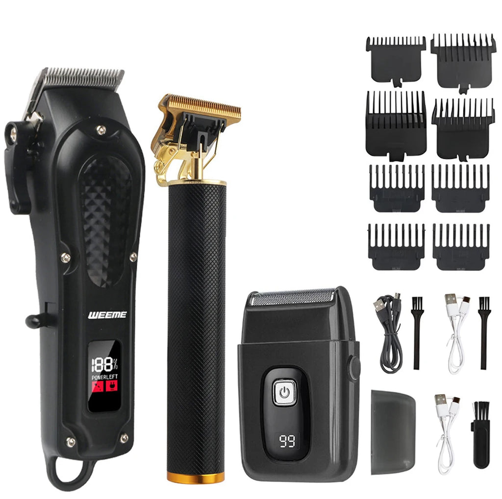 T9 Vintage Men's Electric Hair Clipper Beard Trimmer Kit