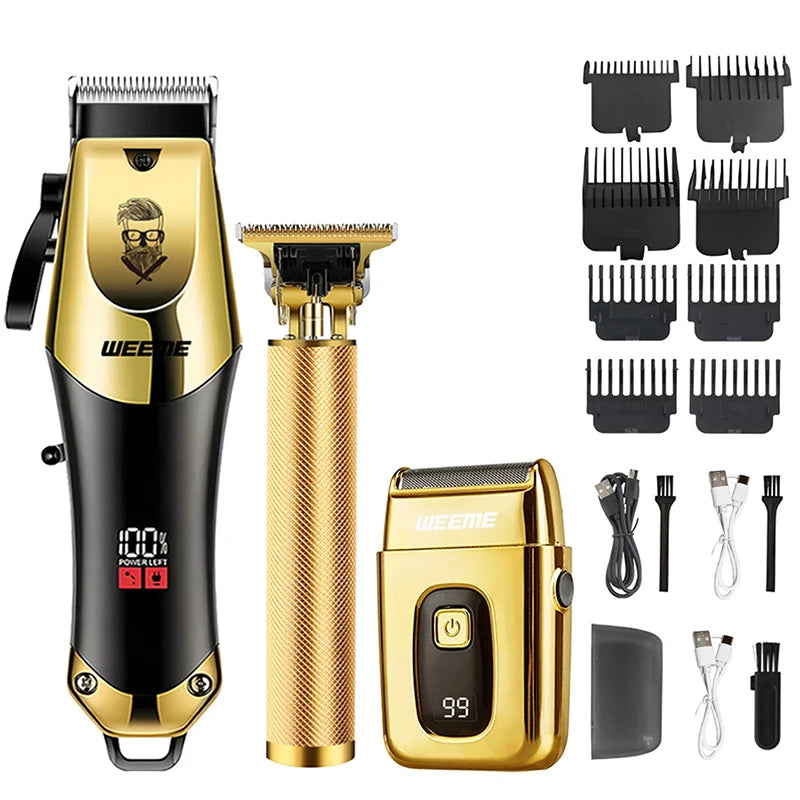 T9 Vintage Men's Electric Hair Clipper Beard Trimmer Kit